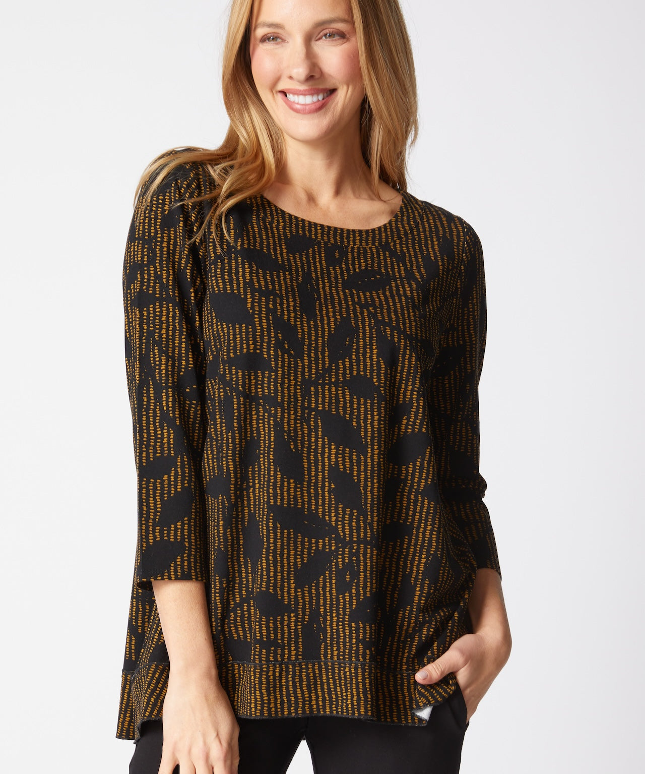 Core Travel Mix Pleat Back Tunic - Sugar River Shoppe