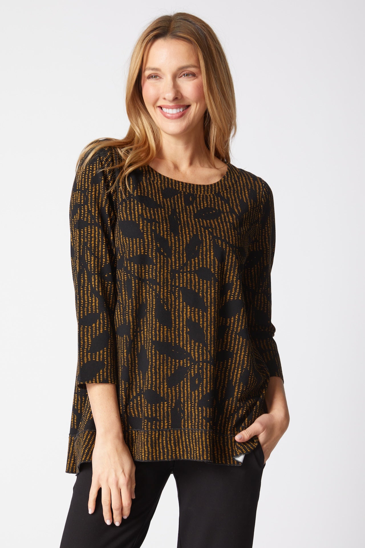 Core Travel Mix Pleat Back Tunic - Sugar River Shoppe