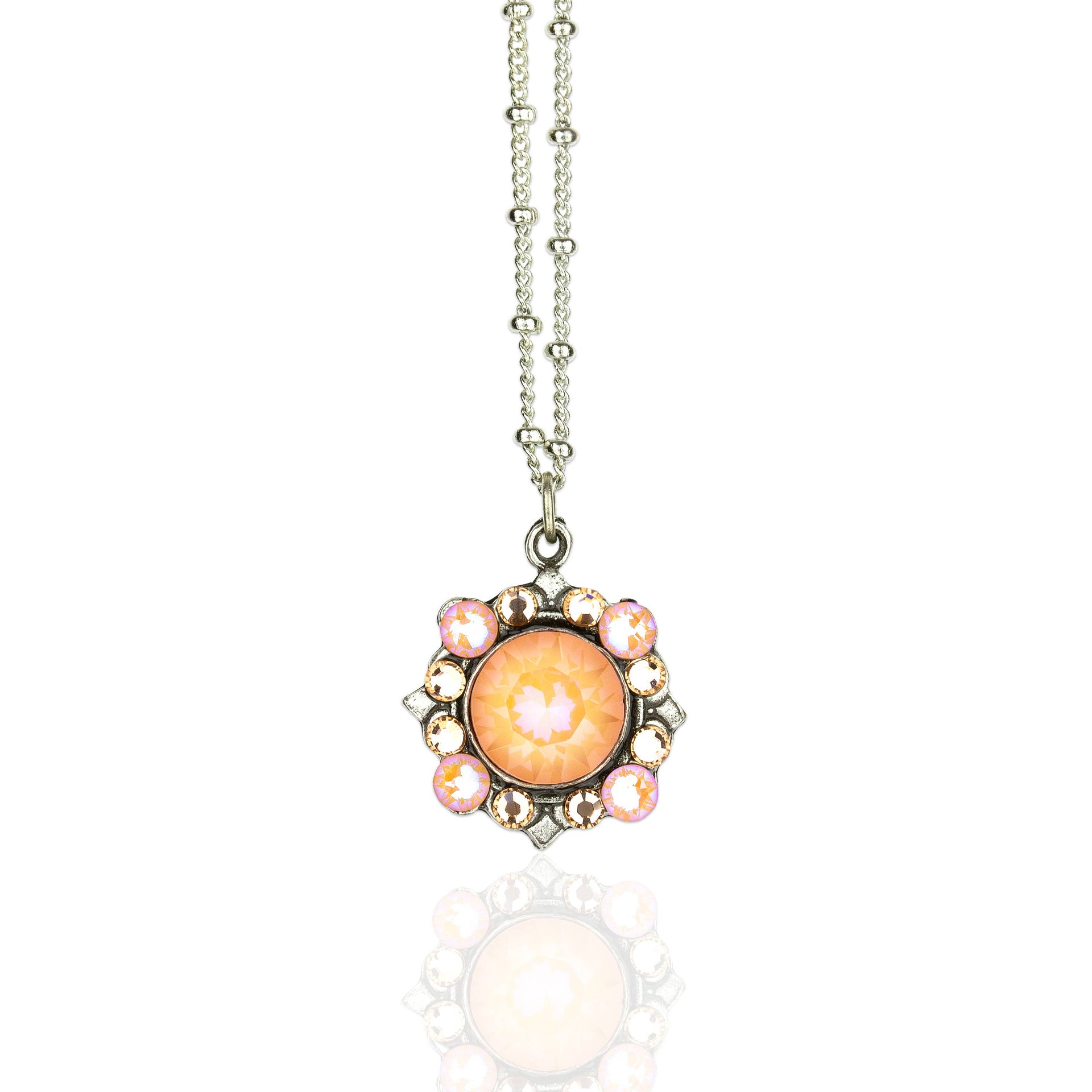 Suri Crystal Necklace: Peach DeLite