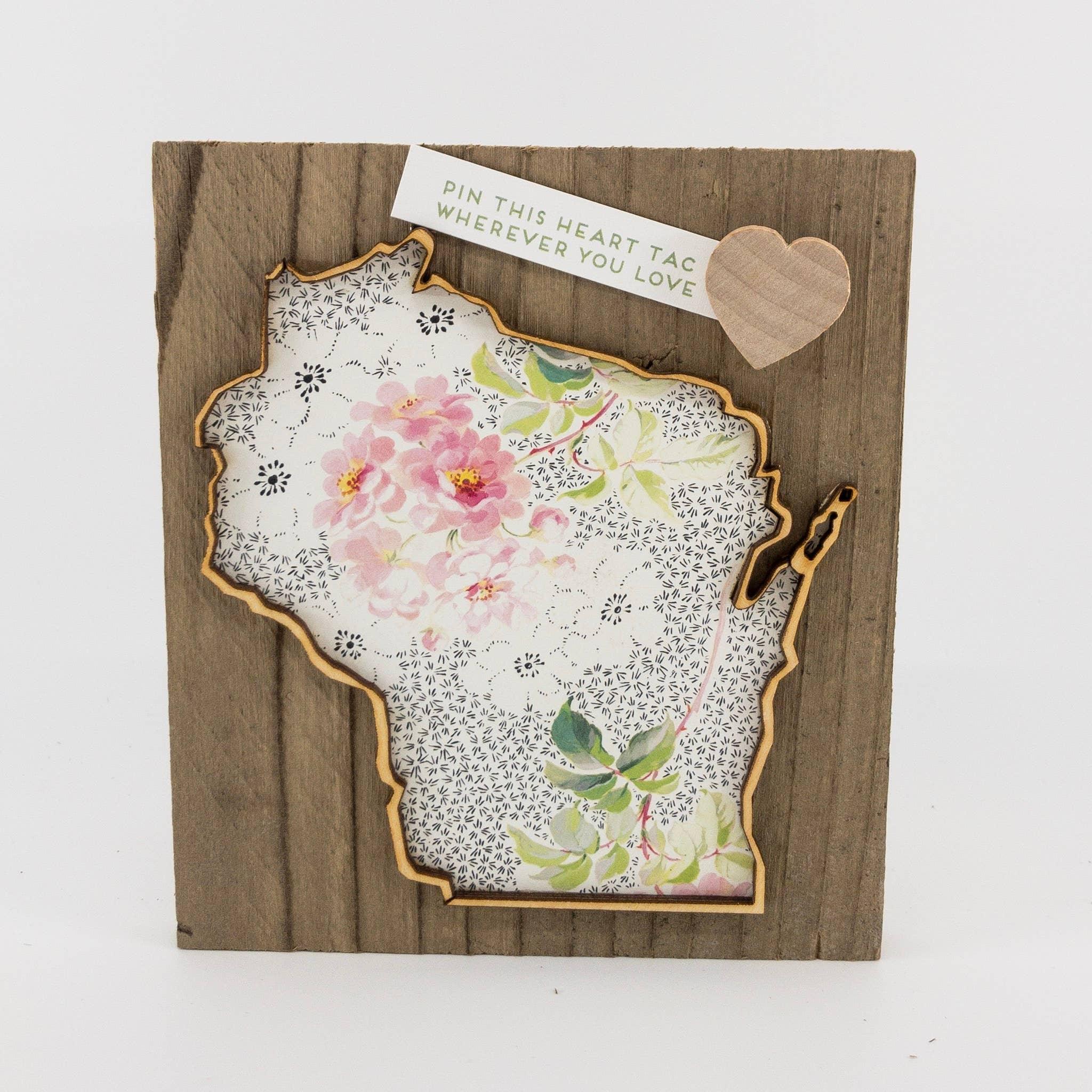 State Collection | Mini Love Where You Live Wall Art: Wisconsin - Sugar River Shoppe