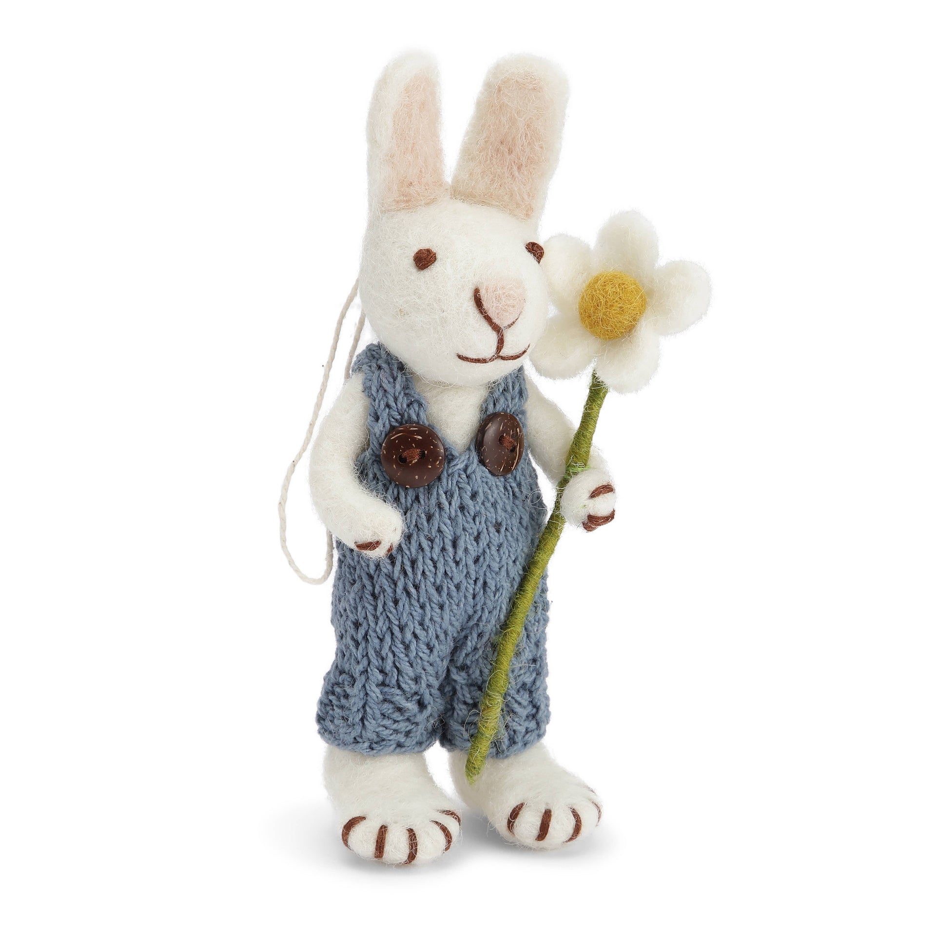 White Bunny w/Blue Pants & Marguerite