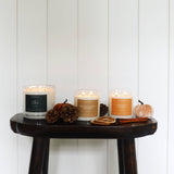 Fir + Clove - 3 Wick Clear Glass Tumbler Soy Candle