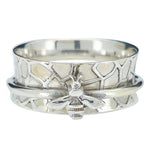 Sterling Silver Bee Spinner Ring - Sugar River Shoppe