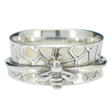 Sterling Silver Bee Spinner Ring - Sugar River Shoppe