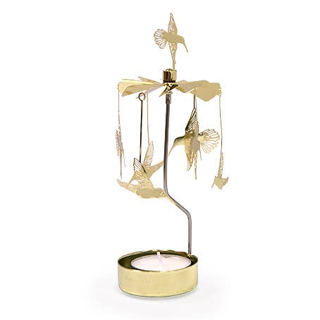 Rotary Candleholder Hummingbird with tea light - Sugar River Shoppe