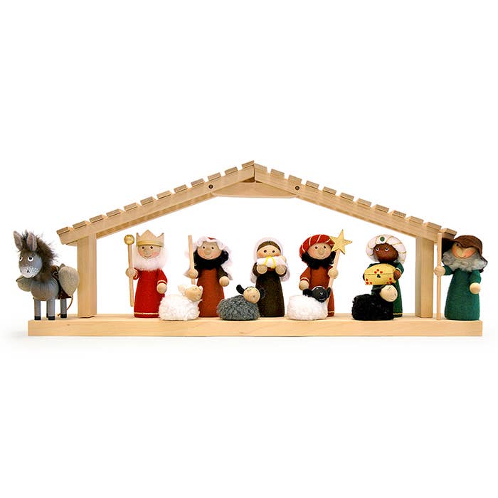 Nativity set, Handmade Christmas decor - Sugar River Shoppe