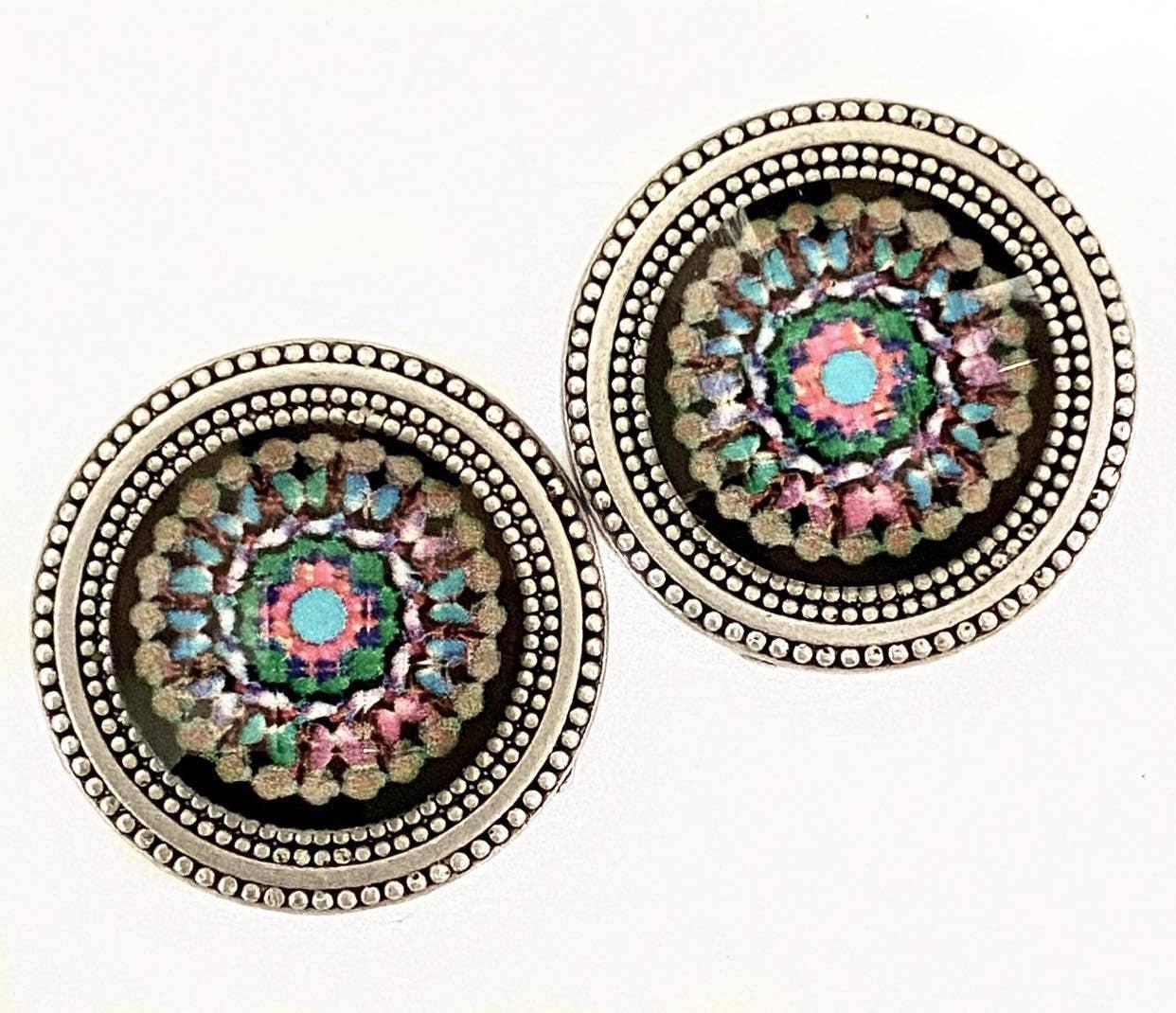 Multi Mandala Mandala Magnet Button Pin Set - Sugar River Shoppe