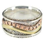 Silver, Brass And Copper Spinner Ring - Sugar River Shoppe