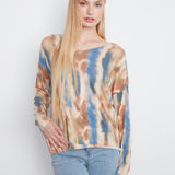 Printed Long Sleeve V-Neck Top