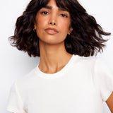 Tencel Rib Crew Neck T-Shirt