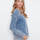 Cold Dye Terry V-Neck Top