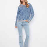 Cold Dye Terry V-Neck Top