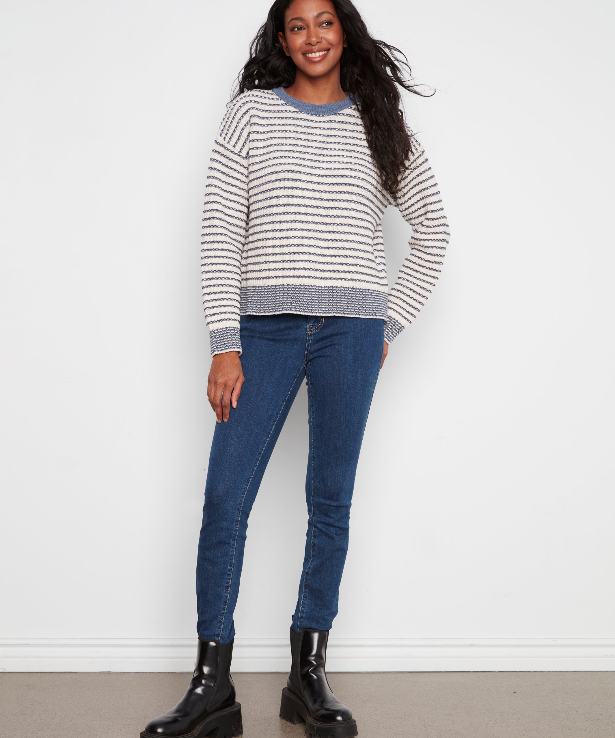 Striped Crew Neck Sweater