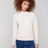 Crew Neck Sweater with Soutache Detail