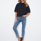 Balloon Elbow Sleeve Knit Sweater
