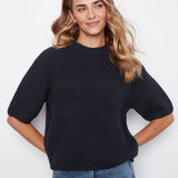 Balloon Elbow Sleeve Knit Sweater
