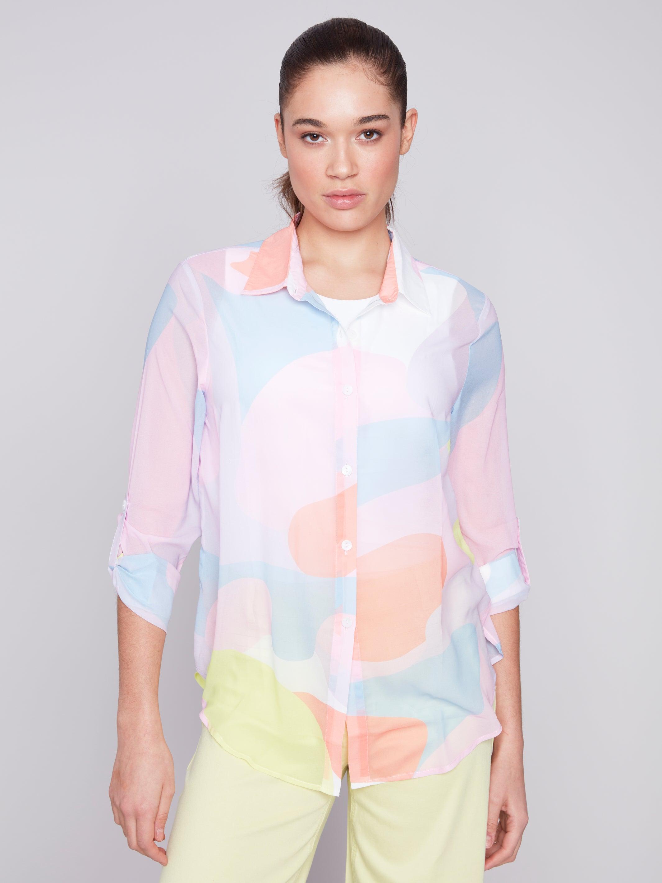 Printed Chiffon Blouse - Sugar River Shoppe