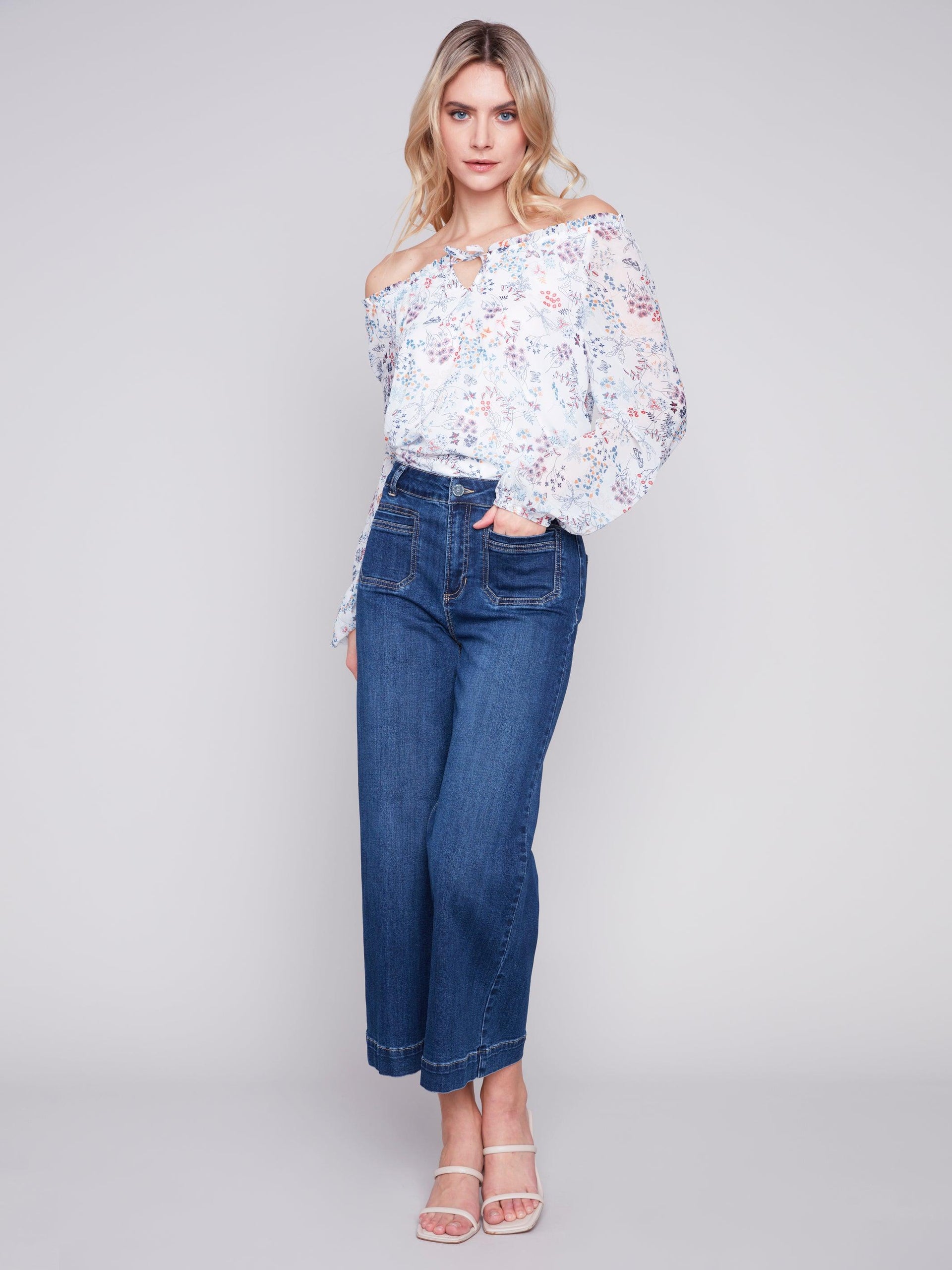 Wide Leg Pant with Patch Pockets - Sugar River Shoppe