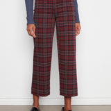 Plaid Patch Pocket Wide Leg Ponte Pants