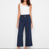 Cropped Dressy Belted Pants