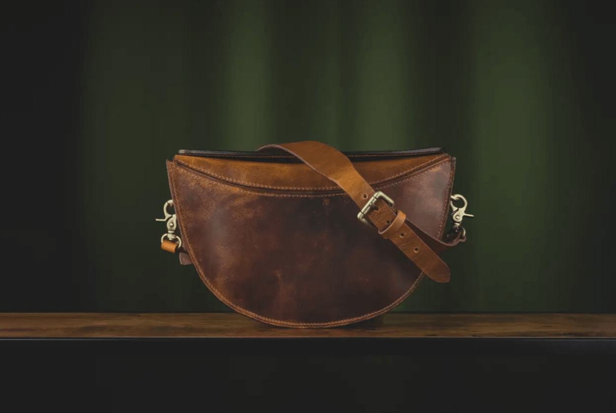 Leather Half-moon Bag - Sugar River Shoppe