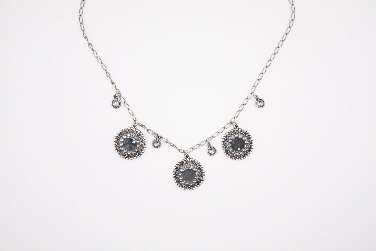 Dark Blue Crystal Necklace - Sugar River Shoppe