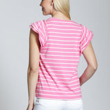 Ruffle Cap Sleeve Tee