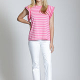 Ruffle Cap Sleeve Tee