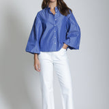 Blouson Front Button Shirt