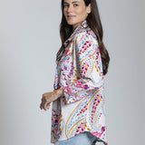 Boyfriend Button Up Shirt - Paisley Daze