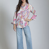 Boyfriend Button Up Shirt - Paisley Daze