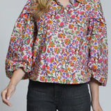 Blouson Front Button Shirt