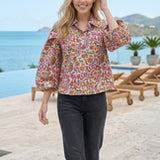 Blouson Front Button Shirt