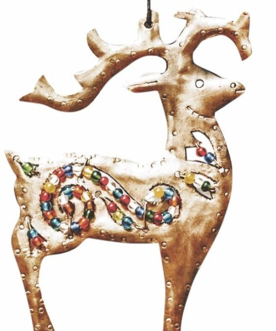 A Beaded Reindeer/Beads & Bell - Moksha - 30873384 - Sugar River Shoppe - 