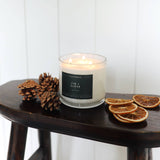 Fir + Clove - 3 Wick Clear Glass Tumbler Soy Candle