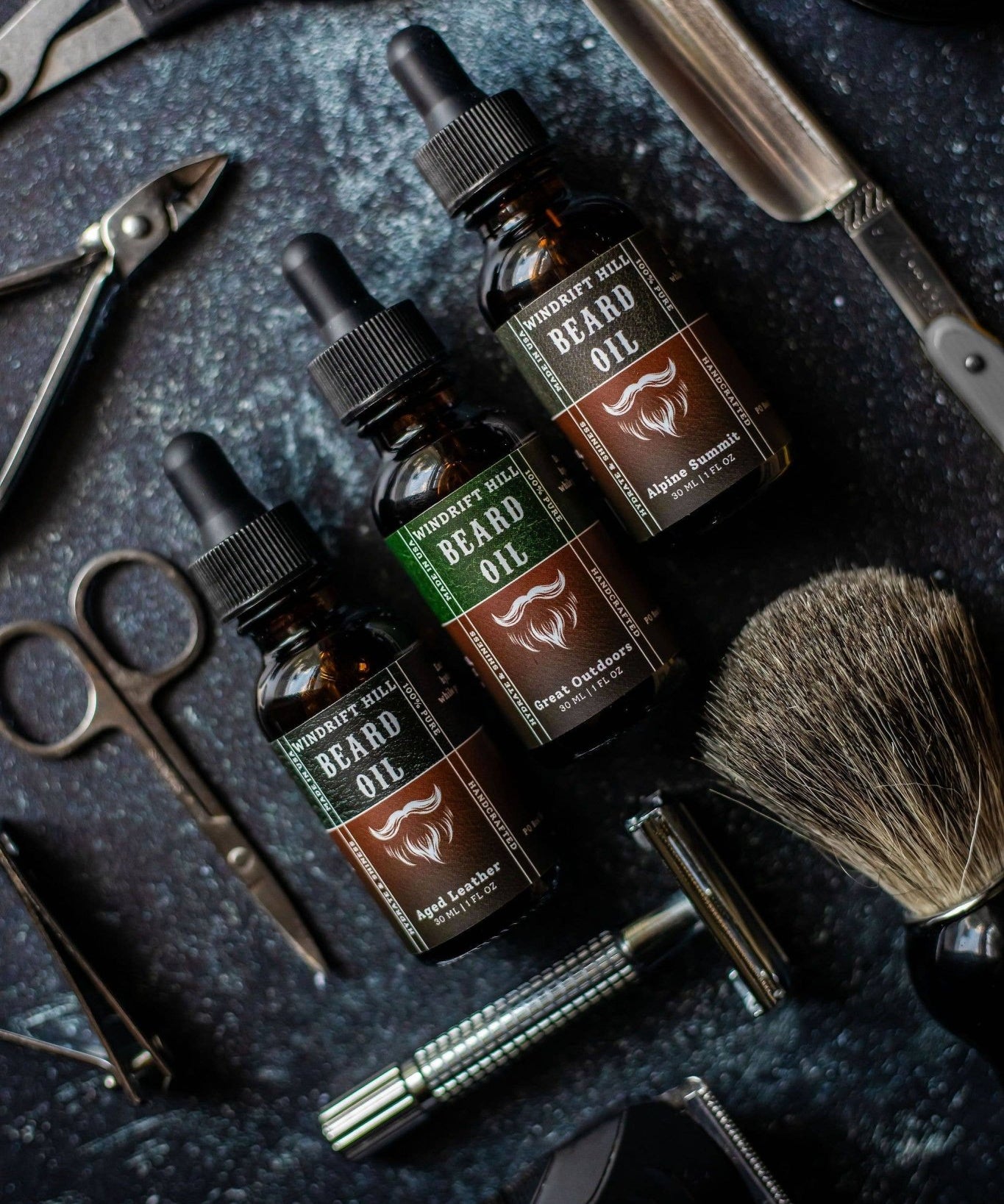 Aged Leather | Beard Oil - Windrift Hill Goat Milk Skincare - 804551436604 - Sugar River Shoppe - 