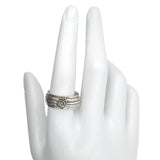 Sterling Silver Rose Spinner Ring - Sugar River Shoppe
