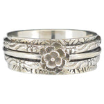 Sterling Silver Rose Spinner Ring - Sugar River Shoppe