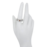 Cognac Amber Spinner Silver Ring - Sugar River Shoppe