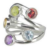Faceted Multi Gemstone Ring - Sugar River Shoppe