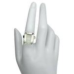 Faceted Prasiolite/Green Amethyst Sterling Silver Ring - Sugar River Shoppe