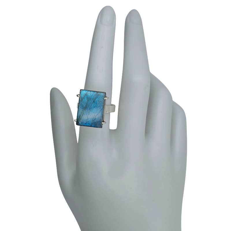 Labradorite Sterling Silver Ring - Sugar River Shoppe