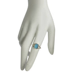 Blue Chalcedony  Stone Sterling Silver Ring - Sugar River Shoppe