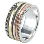 Silver, Brass And Copper Spinner Classic Anxiety Ring - Sugar River Shoppe