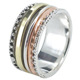 Silver, Brass And Copper Spinner Classic Anxiety Ring - Sugar River Shoppe