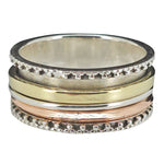 Silver, Brass And Copper Spinner Classic Anxiety Ring - Sugar River Shoppe