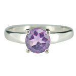 Faceted Amethyst Sterling Silver Ring: 9 - Sugar River Shoppe