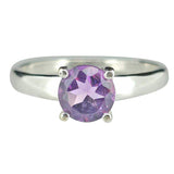 Faceted Amethyst Sterling Silver Ring: 9 - Sugar River Shoppe