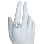 Faceted Blue Topaz Sterling Silver Butterfly Ring: 9 - Sugar River Shoppe