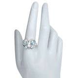 Faceted Blue Topaz Sterling Silver Butterfly Ring: 9 - Sugar River Shoppe